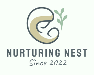 Organic Breastfeeding Mother  logo design