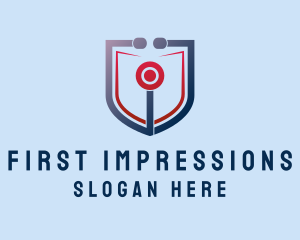 Medical Stethoscope Shield logo design