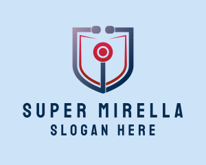 Medical Stethoscope Shield logo design