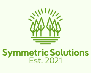 Symmetric - Green Nature Park logo design