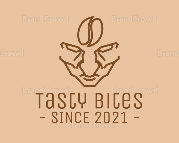 Brown Coffee Bean Barista Logo