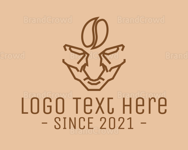 Brown Coffee Bean Barista Logo