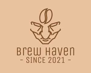 Barista - Brown Coffee Bean Barista logo design