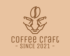 Barista - Brown Coffee Bean Barista logo design