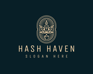 Hash - Minimalist Marijuana Oil logo design