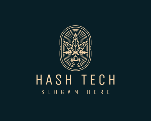Hash - Minimalist Marijuana Oil logo design
