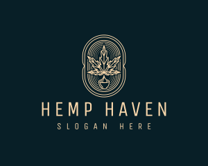 Minimalist Marijuana Oil logo design