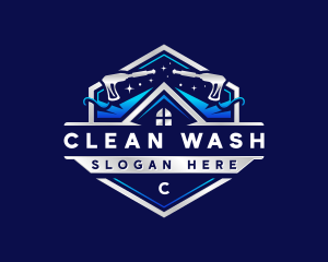 Pressure Washing Maintenance Cleaning logo design