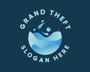 Clean Water Splash Logo