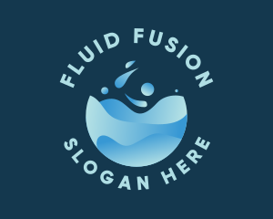 Clean Water Splash logo design