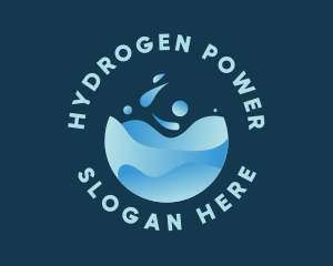 Hydrogen - Clean Water Splash logo design
