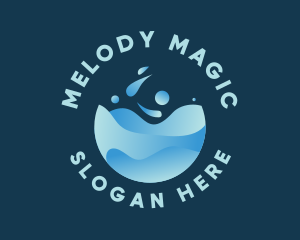 Distilled - Clean Water Splash logo design