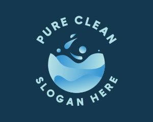 Clean Water Splash logo design