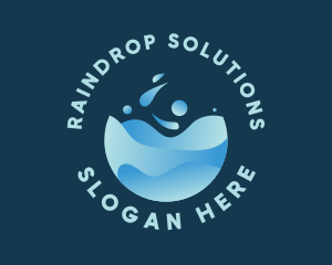 Raindrop - Clean Water Splash logo design