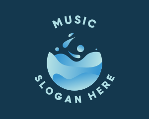 Fluid - Clean Water Splash logo design