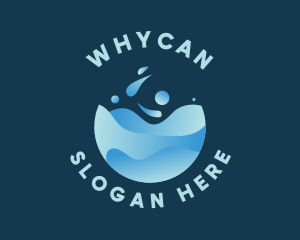 River - Clean Water Splash logo design