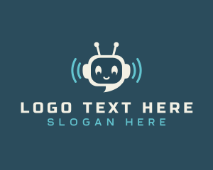Communication - Cute Messaging Robot logo design