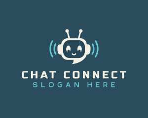 Messaging - Cute Messaging Robot logo design