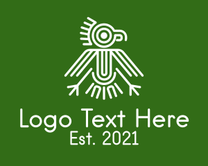 Ancient - Aztec Bird Symbol logo design
