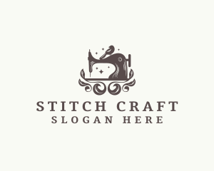 Stitch - Bird Sewing Tailoring logo design