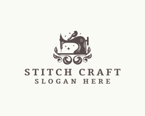 Sew - Bird Sewing Tailoring logo design