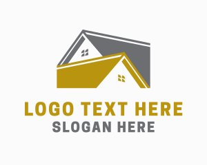 Residence - House Construction Roofing logo design