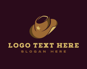 Horseback-rider - Cowboy Hat Sheriff logo design