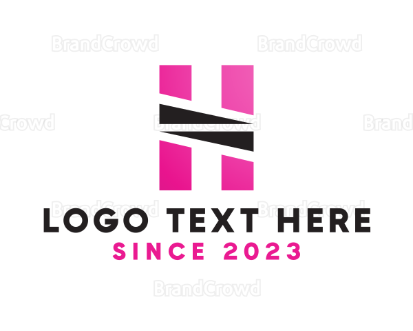 Geometric Pink H Logo