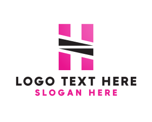 Geometric Pink H Logo