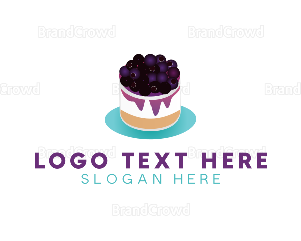 Blueberry Cheesecake Dessert Logo