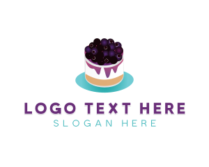 Baker - Blueberry Cheesecake Dessert logo design