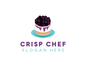 Blueberry Cheesecake Dessert logo design