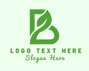 Natural Product - Natural Seedling Letter B logo design