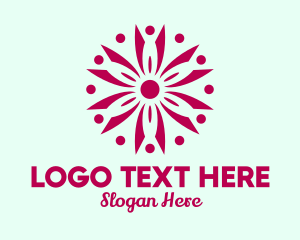 Yoga - Elegant Daisy Pattern logo design