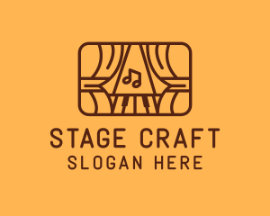 Theatre - Brown Musical Theatre Stage logo design