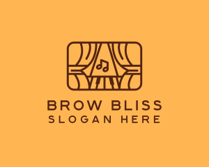 Brown Musical Theatre Stage logo design