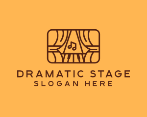 Brown Musical Theatre Stage logo design