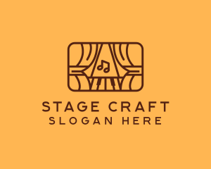 Brown Musical Theatre Stage logo design