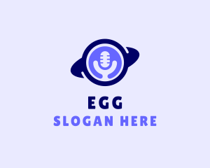 Vlogger - Planet Microphone Podcast logo design