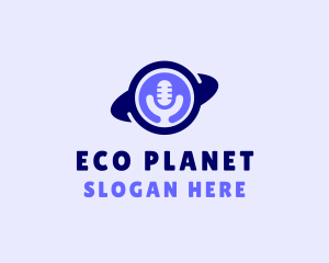 Planet - Planet Microphone Podcast logo design