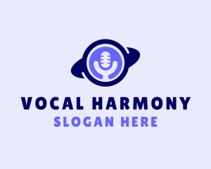 Voice - Planet Microphone Podcast logo design