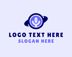 Voice - Planet Microphone Podcast logo design