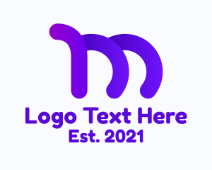 Brand - Purple Brand Letter M logo design