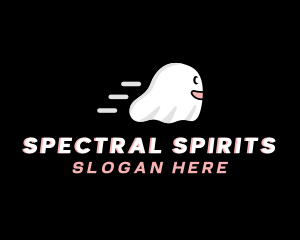 Fast Spooky Ghost logo design