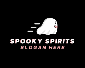 Fast Spooky Ghost logo design