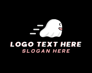 Gamer - Fast Spooky Ghost logo design