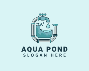 Pipeline Faucet Plumbing logo design