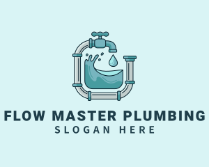 Plumbing - Pipeline Faucet Plumbing logo design