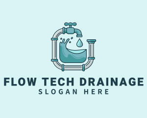 Drainage - Pipeline Faucet Plumbing logo design