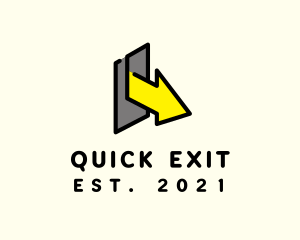 Exit - Escape Door Arrow logo design
